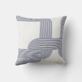 ネイビーブルーバウハウスデザインオンクリーム クッション (裏面)