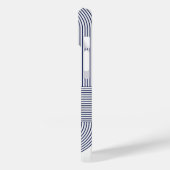 ネイビーブルーバウハウスデザイン Case-Mate iPhoneケース (裏面 / 左)