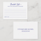 ネイビーブルーバケットリスト生涯冒険結婚ズ アドバイスカード (正面/裏面)