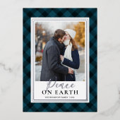 ネイビーブルーバッファロープライド平和オンアース写真 箔シーズンカード (正面)