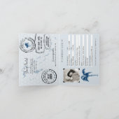 ネイビーブルーバハマパスポート結婚式招待状 招待状 (内部)