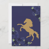 ネイビーブルーバラフローラカントリーウェスタンキンセアニェラ 招待状 (裏面)