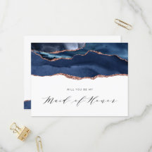 ネイビーブルーバラ金ゴールドが私のメイド・オブ・オーナー（花嫁付き添い人）