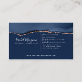 ネイビーブルーバラ金ゴールドアガテマーブル ロイヤリティカード (裏面)