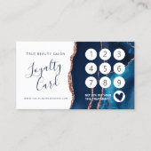 ネイビーブルーバラ金ゴールドアガテマーブル ロイヤリティカード (正面)