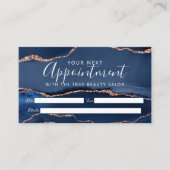 ネイビーブルーバラ金ゴールドアガテマーブル 予約カード (正面)