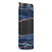 ネイビーブルーバラ金ゴールドアゲットダークブライアス結婚メイド タンブラー (回転右)