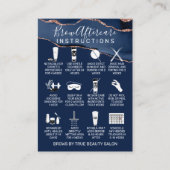 ネイビーブルーバラ金ゴールドアゲートブローズアフターケアアイコン 名刺 (正面)