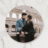 ネイビーブルーバラ金ゴールドアゲートマーブル日付を保存 フェイバータグ (裏面)