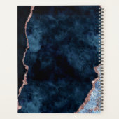 ネイビーブルーバラ金ゴールドアゲートマーブル日付を保存 プランナー手帳 (裏面)