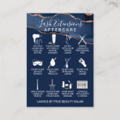 ネイビーブルーバラ金ゴールドアゲートラッシュエクステンションアフターケア 名刺 (正面)