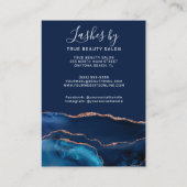 ネイビーブルーバラ金ゴールドアゲートラッシュエクステンションアフターケア 名刺 (裏面)