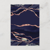 ネイビーブルーバラ金ゴールドアゲ結婚ートの宿泊施設 エンクロージャーカード (裏面)