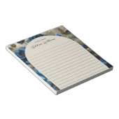 ネイビーブルーバラ金ゴールドギルディングラインパーソナライズされた ノートパッド (アングル)