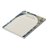 ネイビーブルーバラ金ゴールドギルディングラインパーソナライズされた ノートパッド (回転)