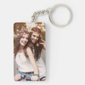 ネイビーブルーバラ金ゴールドグリッタードリップスモノグラム写真 キーホルダー (裏面)