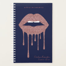 ネイビーブルーバラ金ゴールドグリッタードリップリップ