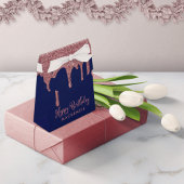 ネイビーブルーバラ金ゴールドスパークルグリッタードリップス誕生日 フェイバーボックス