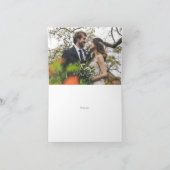 ネイビーブルーバラ金ゴールドモダンリングや輪 サンキューカード (内部)