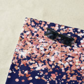 ネイビーブルーバラ金ゴールド名 ビーチタオル (インサイチュ)