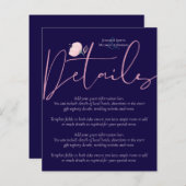 ネイビーブルーバラ金ゴールド結婚の詳細プログラム予算 (正面/裏面)