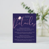 ネイビーブルーバラ金ゴールド結婚の詳細プログラム予算 (スタンド正面)