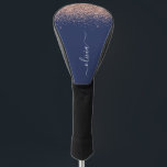 ネイビーブルーバラ金ゴールド赤面ピンクグリッターモノグラム ゴルフヘッドカバー<br><div class="desc">バラ金ゴールド-赤面ピンクとネイビーブルースパークルグリッタースクリプトモノグラム名ゴルフドライバーカバー。これは、最高の甘い16歳の誕生日、結婚ブライダルシャワー、記念日、赤ちゃんシャワーまたはバチェロレッテギフトを作る誰かがグラームの豪華さとシックなスタイルを愛する。</div>