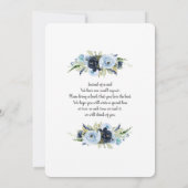 ネイビーブルーバルーンベビーシャワー少年の招待 招待状 (裏面)