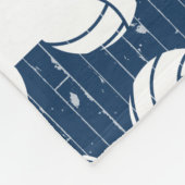 ネイビーブルーバレーボールウッドフロアパターン（の模様が）ある フリースブランケット (角)