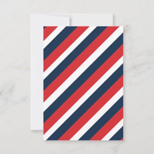 ネイビーブルーバー(ユダヤ教の)バル・ミツバー詳細カード 出欠カード (裏面)