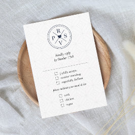 ネイビーブルーパスポート宛先ウェディングトラベル 出欠カード