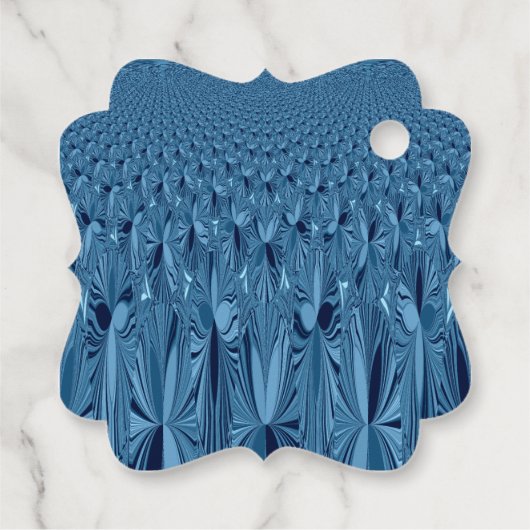 ネイビーブルーパターンアートを作成 フェイバータグ (裏面)