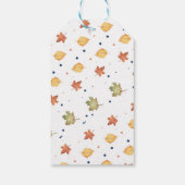 ネイビーブルーパンプキントラック秋ベビーシャワー ギフトタグ (裏面)