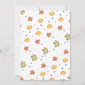 ネイビーブルーパンプキントラック秋ベビーシャワー 招待状 (裏面)