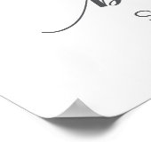 ネイビーブルーパンプキンブライダルシャワーウェルカムポスター ポスター (角)