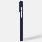 ネイビーブルーパーソナライズされたスクリプトモノグラムと名前 Case-Mate iPhoneケース (裏面 / 左)