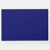 ネイビーブルーパーソナライズされたスパイン ゲストブック (裏面)