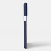 ネイビーブルーパーソナライズされたモノグラムと名前 iPhoneケース (右側面)