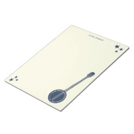 ネイビーブルーパーソナライズされた番条文書 ノートパッド