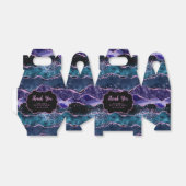 ネイビーブルーパープル海アゲート誕生日サンキューサンキュー フェイバーボックス (折り畳みなし)