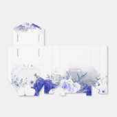 ネイビーブルーパープル金ゴールド結婚レタリング フェイバーボックス (折り畳みなし)