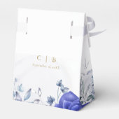 ネイビーブルーパープル金ゴールド結婚レタリング フェイバーボックス (裏面サイド)