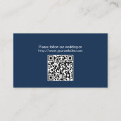 ネイビーブルービーチシーシェル結婚ズのWebサイトの挿入 エンクロージャーカード (裏面)