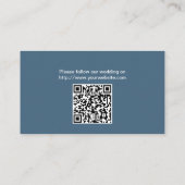 ネイビーブルービーチテーマ結婚のWebサイト挿入カード エンクロージャーカード (裏面)