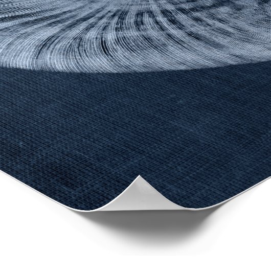 ネイビーブルービーチデコールシーシェルアートプリントNo. 11 ポスター (角)