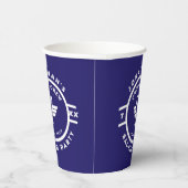 ネイビーブルービールバッジ独身パーティー紙コップ 紙コップ (右)