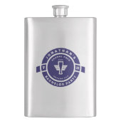 ネイビーブルービールバッジ独身パーティー フラスク (正面)