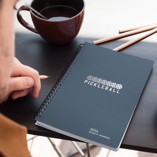 ネイビーブルーピックルボールパーソナルウィークリー プランナー手帳