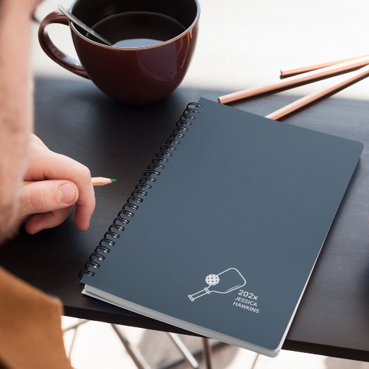 ネイビーブルーピックルボールパーソナルウィークリー プランナー手帳