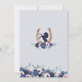 ネイビーブルーピンクウェスタンブーツチャラキンセアニェライン 招待状 (裏面)